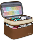 Etui Mancro double couches pour médicaments, pratique et sûr pour les voyages.