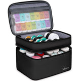 Mancro sac-medicaments double-couches pour ranger bouteilles facilement