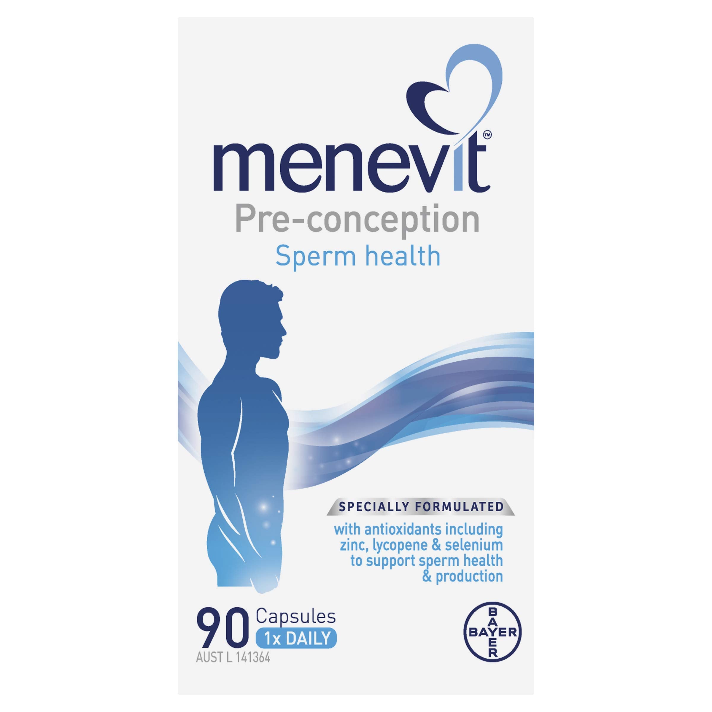 Menevit – bouteille de capsules prête à l’emploi, facile à prendre au quotidien.