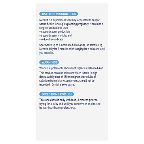 Menevit – capsules pleines sur fond blanc, routine simple à intégrer.
