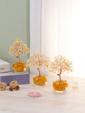 MANIFO arbre Citrine hauteur 13-14 cm, pièce décorative centrale