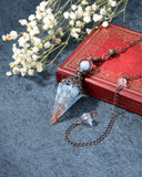 Pendule MANIFO radiesthésie en résine et aquamarine pour calmes séances.