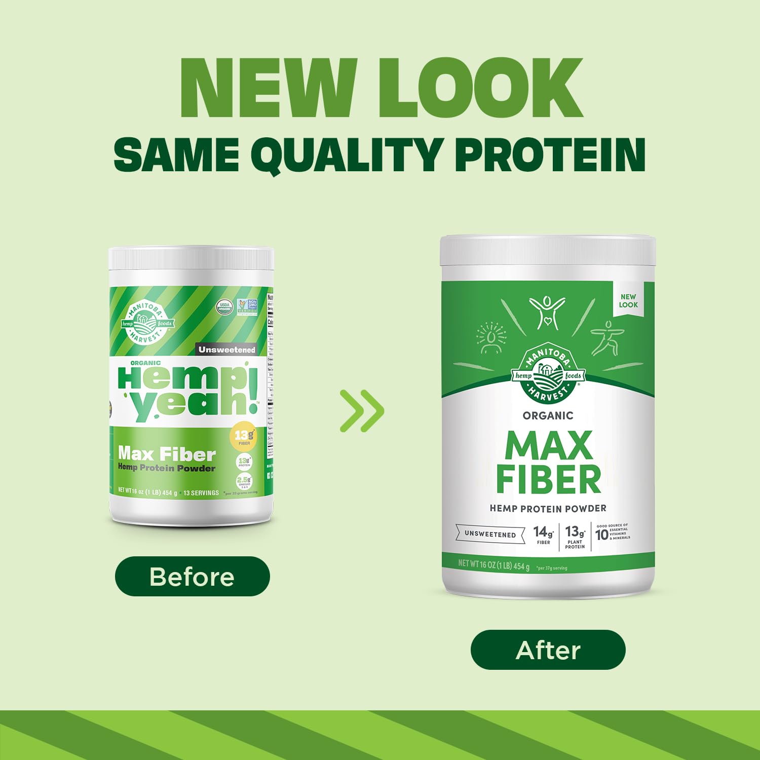 Manitoba Harvest Hemp PRO FIBER dans un verre, mélange prêt à boire.