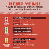 Suggestion de préparation: banane, beurre de cacahuète et cacao avec Hemp Yeah.