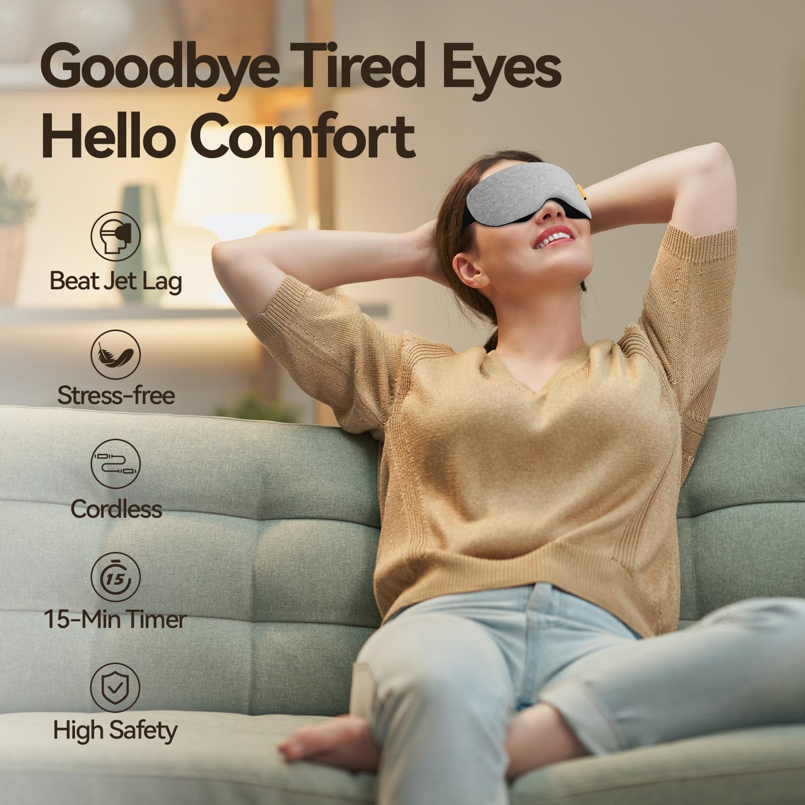 Arrêt automatique à 15 minutes du masque oculaire Manna Joy