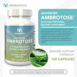 Mannatech Ambrotose – emballage clair mettant en évidence les ingrédients clés.