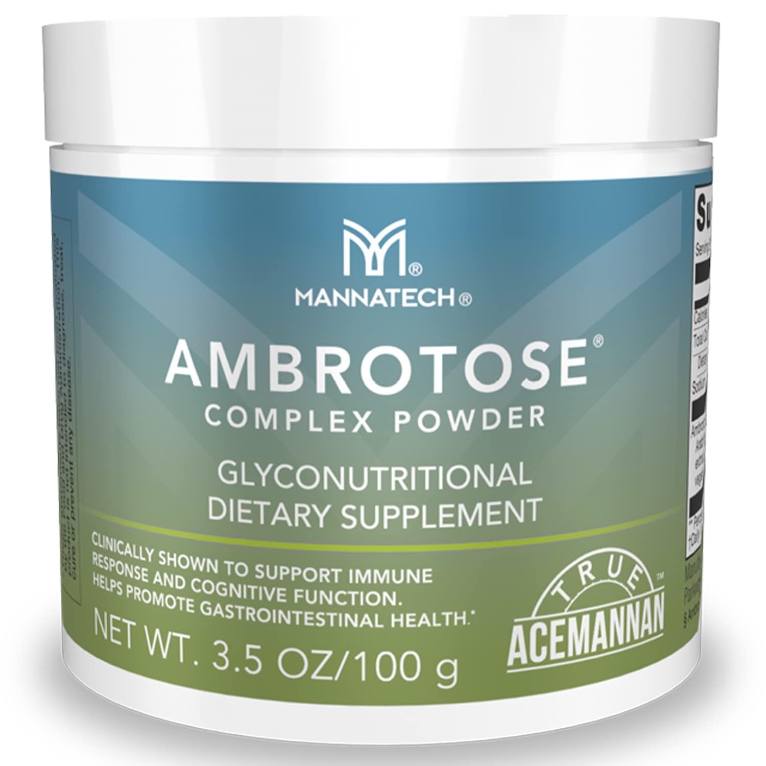 Mannatech Ambrotose Complex, poudre Manapol et aloé, soutient l’immunité potentielle.