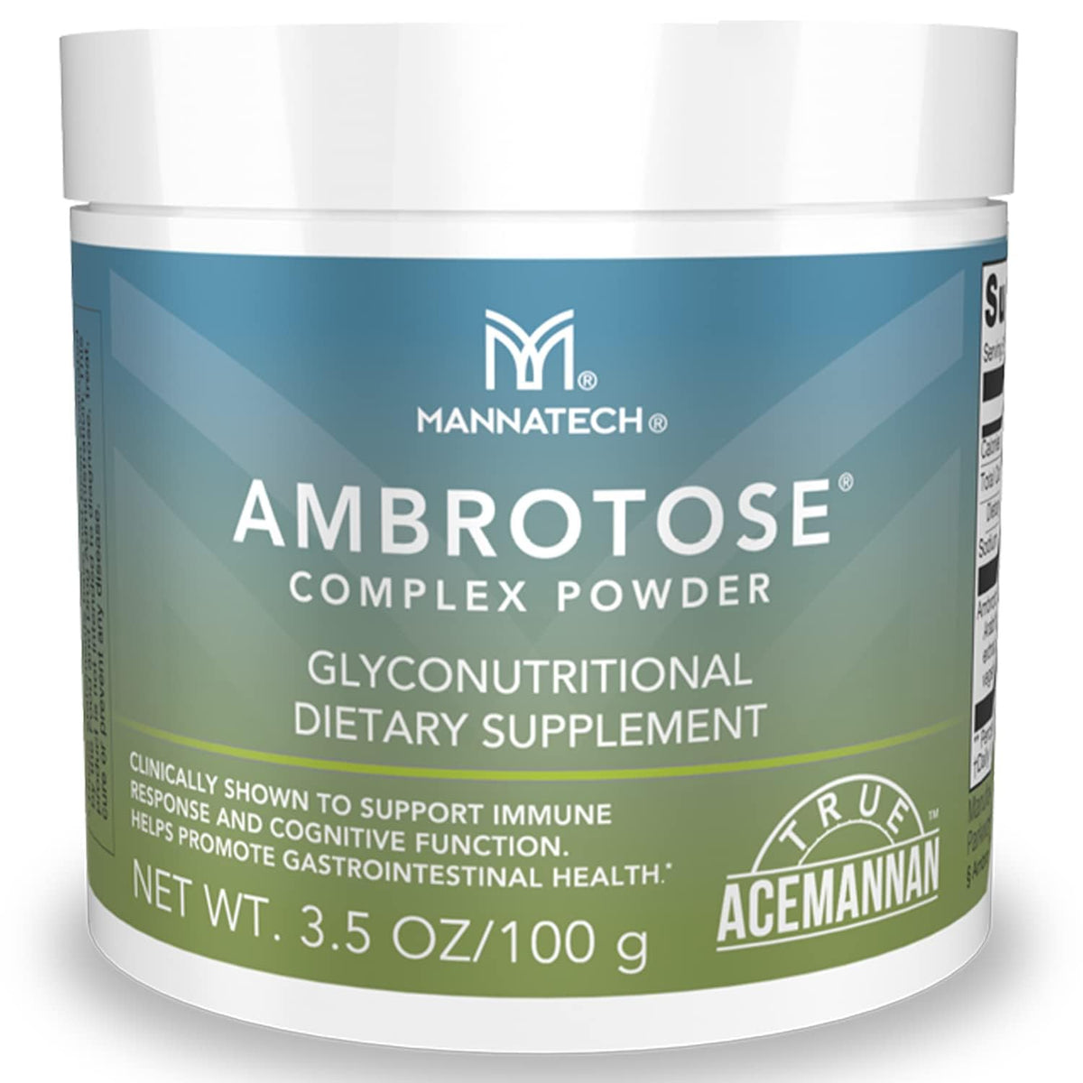 Mannatech Ambrotose Complex, poudre Manapol et aloé, soutient l’immunité potentielle.