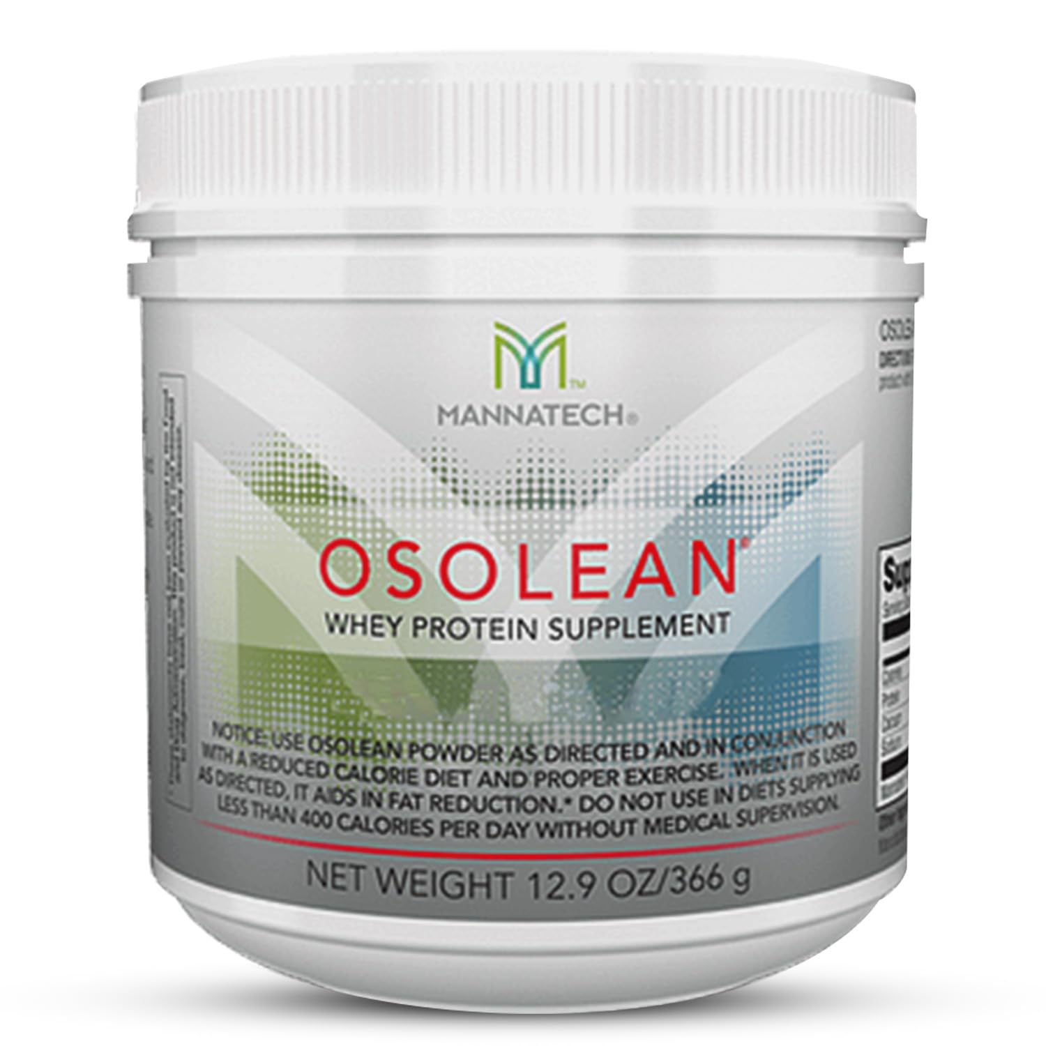 Mannatech OsoLean protéine soja en bouteille pour une collation rassasiante.