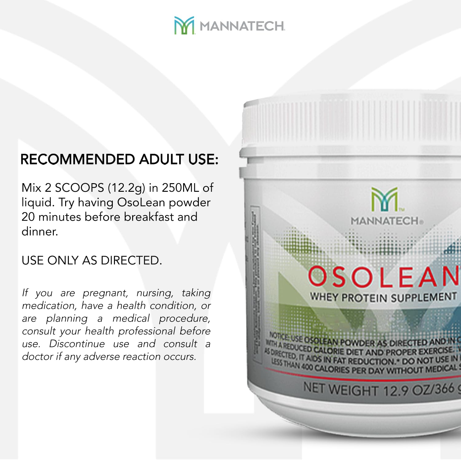 Mannatech OsoLean utilisation quotidienne pour soutenir satiété et énergie.
