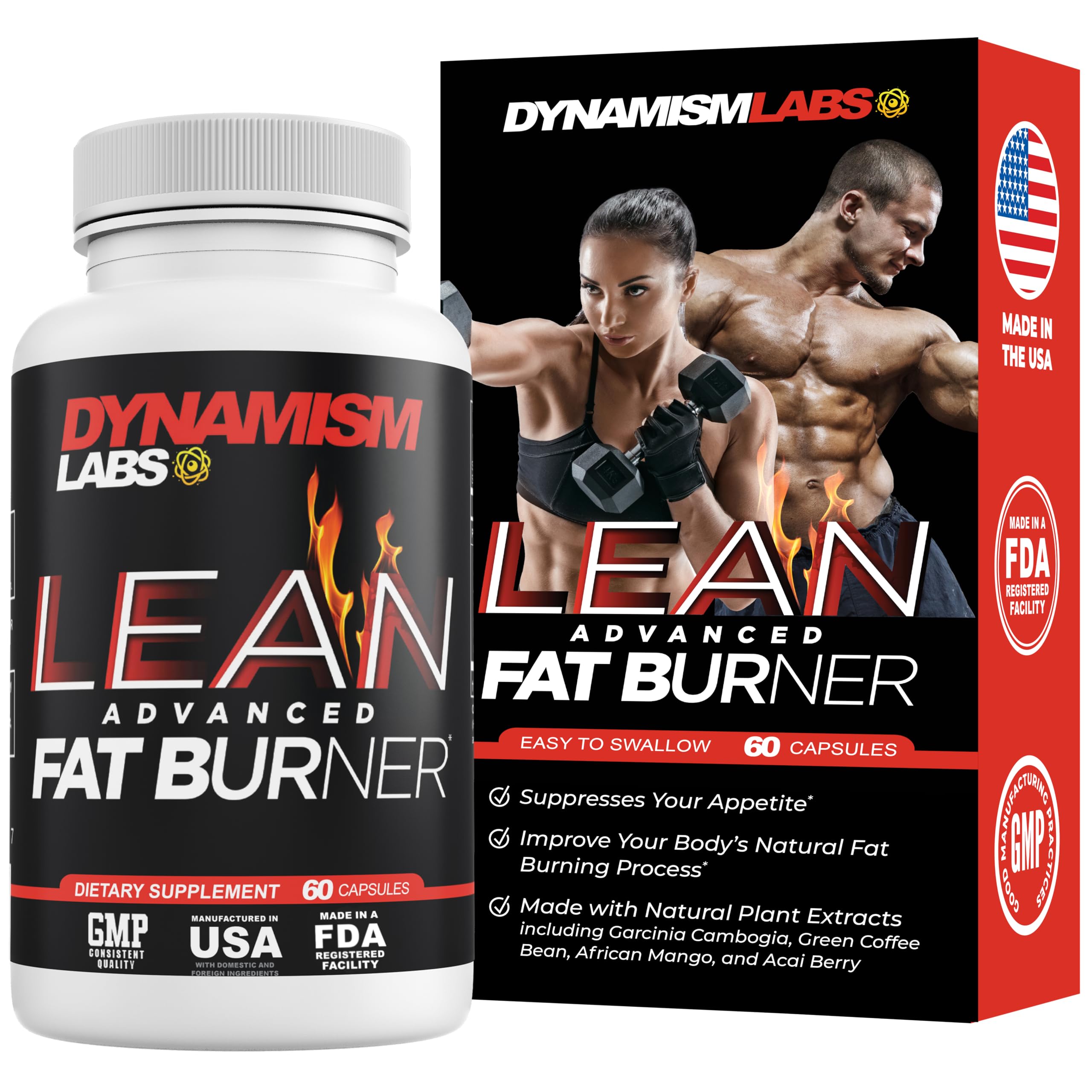 MANTFUP Lean Advanced Fat Burner, boîte de comprimés, soutien potentiel au métabolisme
