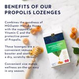 Pastilles Manuka Health vitamine C, soutien potentiel à l’immunité.