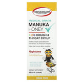 ManukaGuard sirop pour la gorge des enfants, bouteille prête à l'utilisation nocturne.