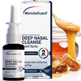ManukaGuard spray nasal – bouteille eau saline pour l'hygiène nasale quotidienne.