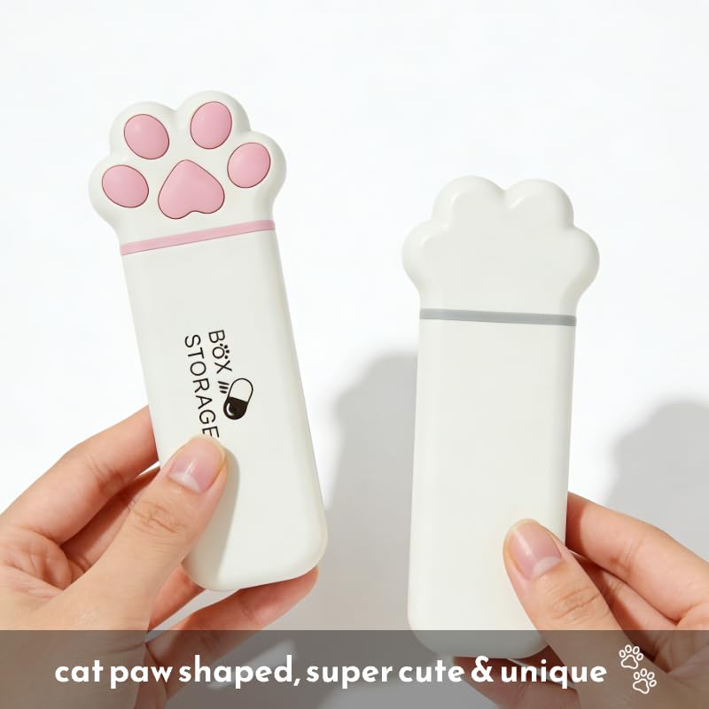 Maobuli étui pilules rose avec 3 compartiments pour éviter les mélanges.