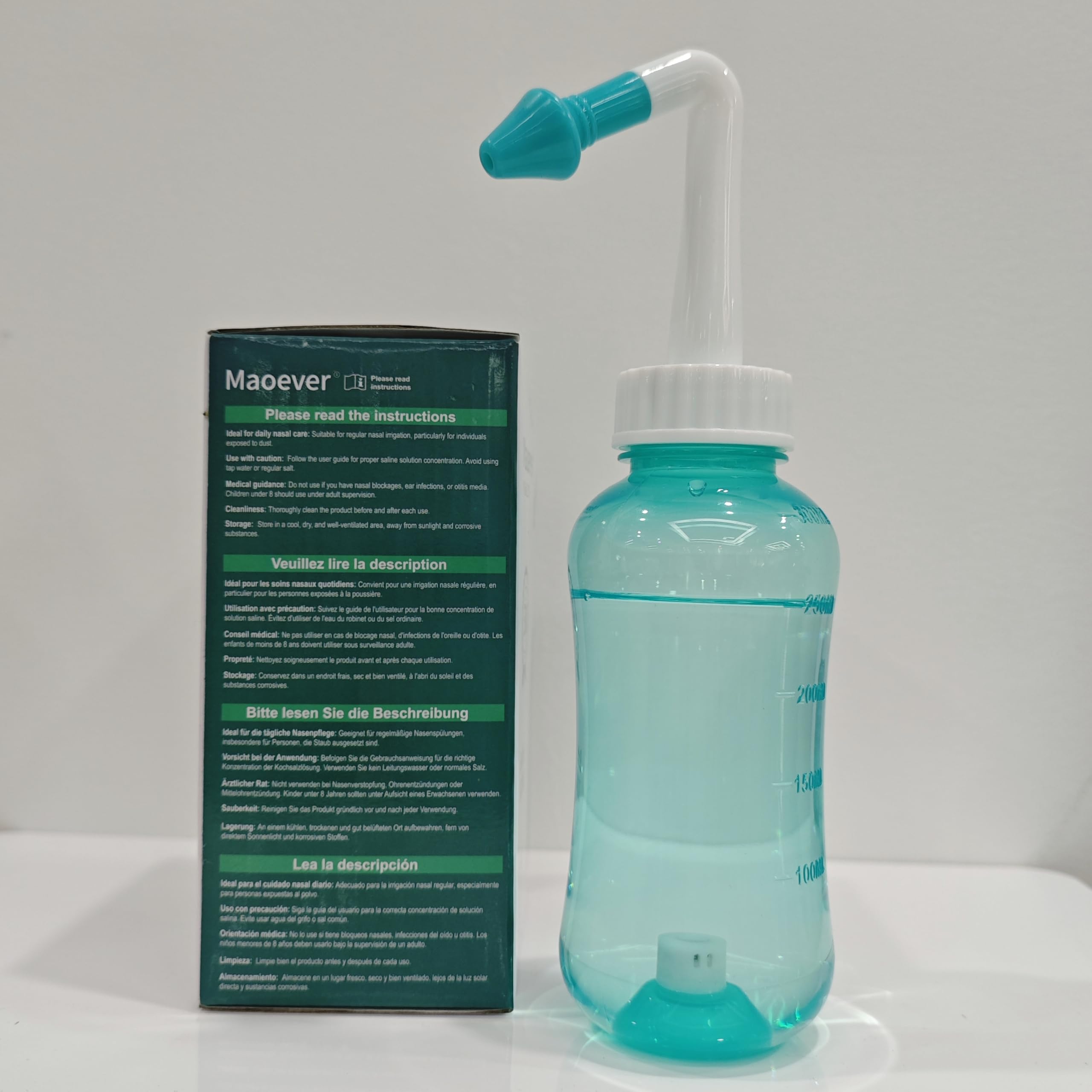 MAOEVER Bouteille Rinage Nasal avec bouton, utilisation sans effort.