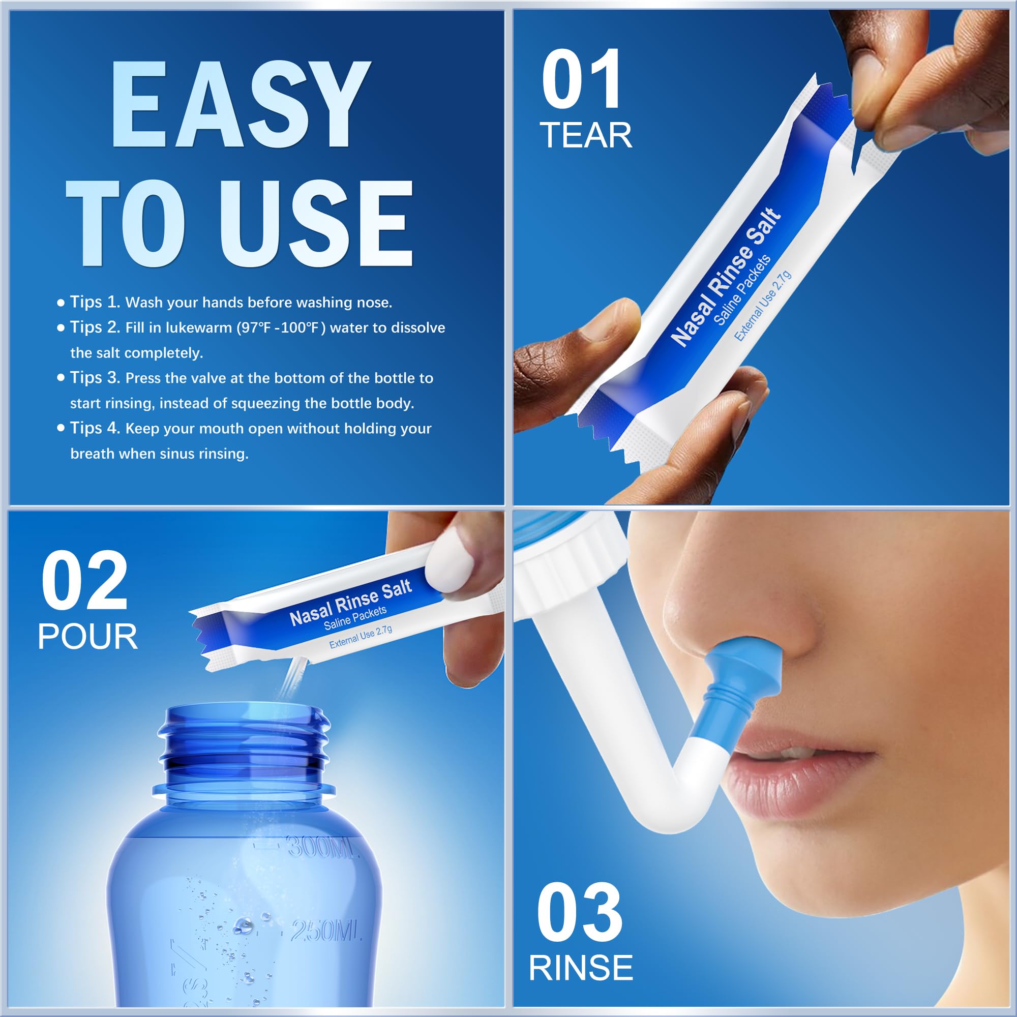 Utiliser eau proche température corporelle avec MAOEVER.