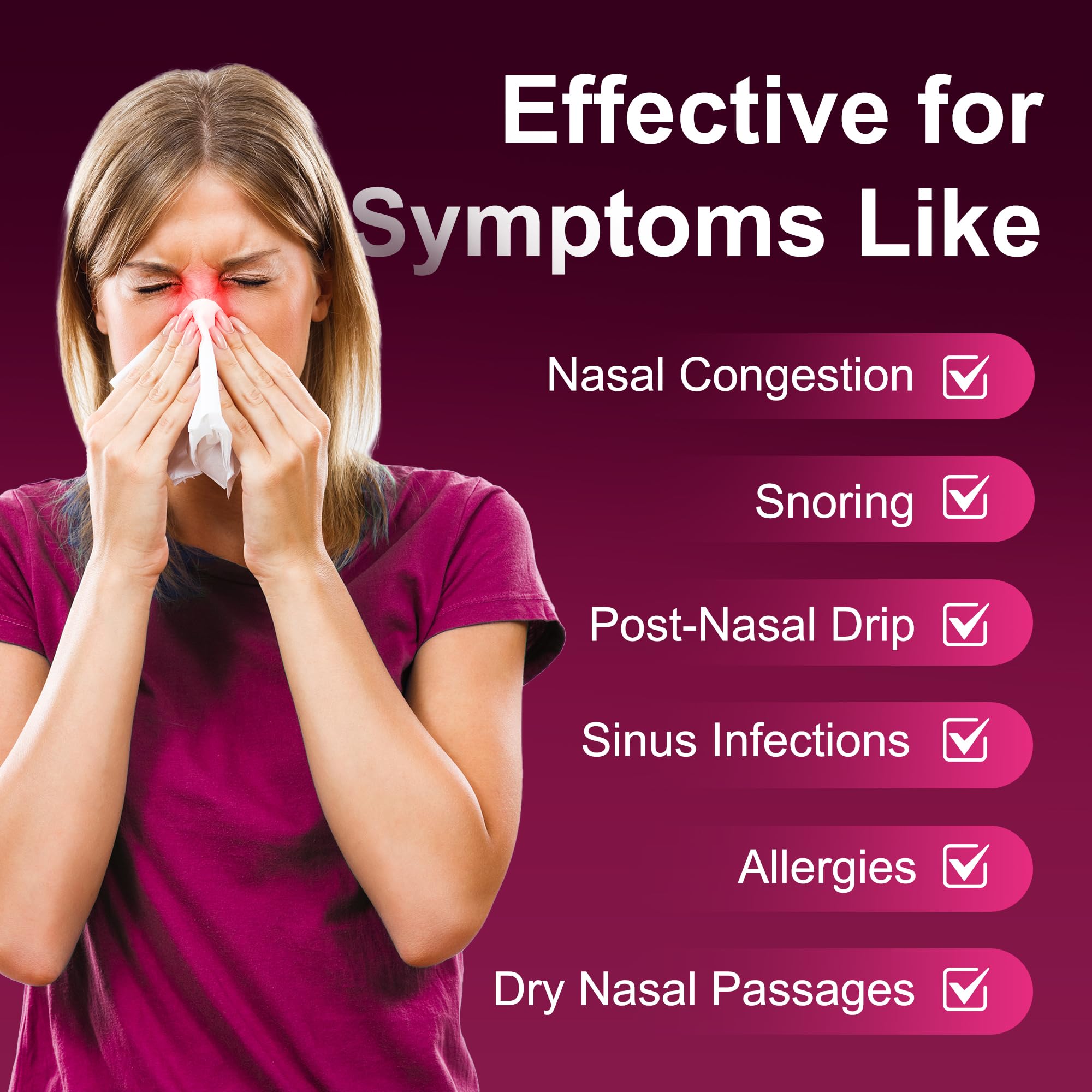 Rinçage nasal doux MAOEVER, méthode d'irrigation nasale adaptée à adultes et enfants