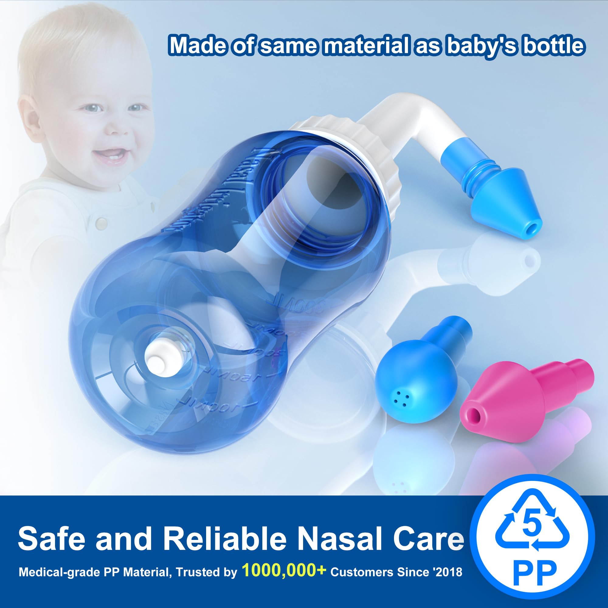 MAOEVER Neti Pot avec valve anti-retour pour une hygiène sûre.