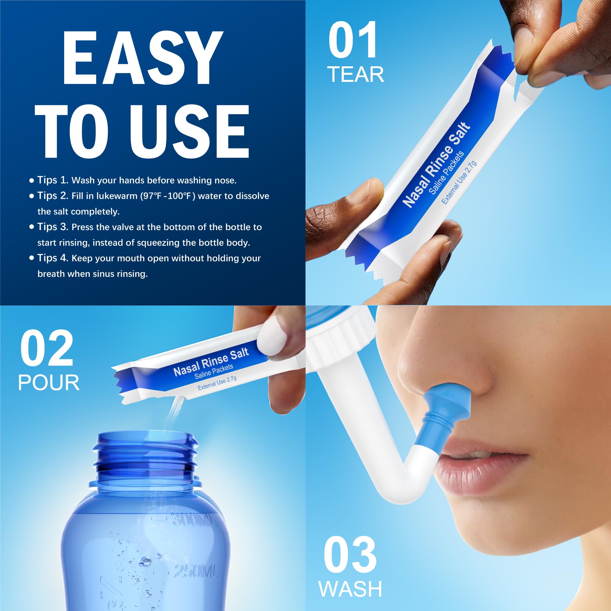 MAOEVER Neti Pot compact et léger pour le sac et déplacement.