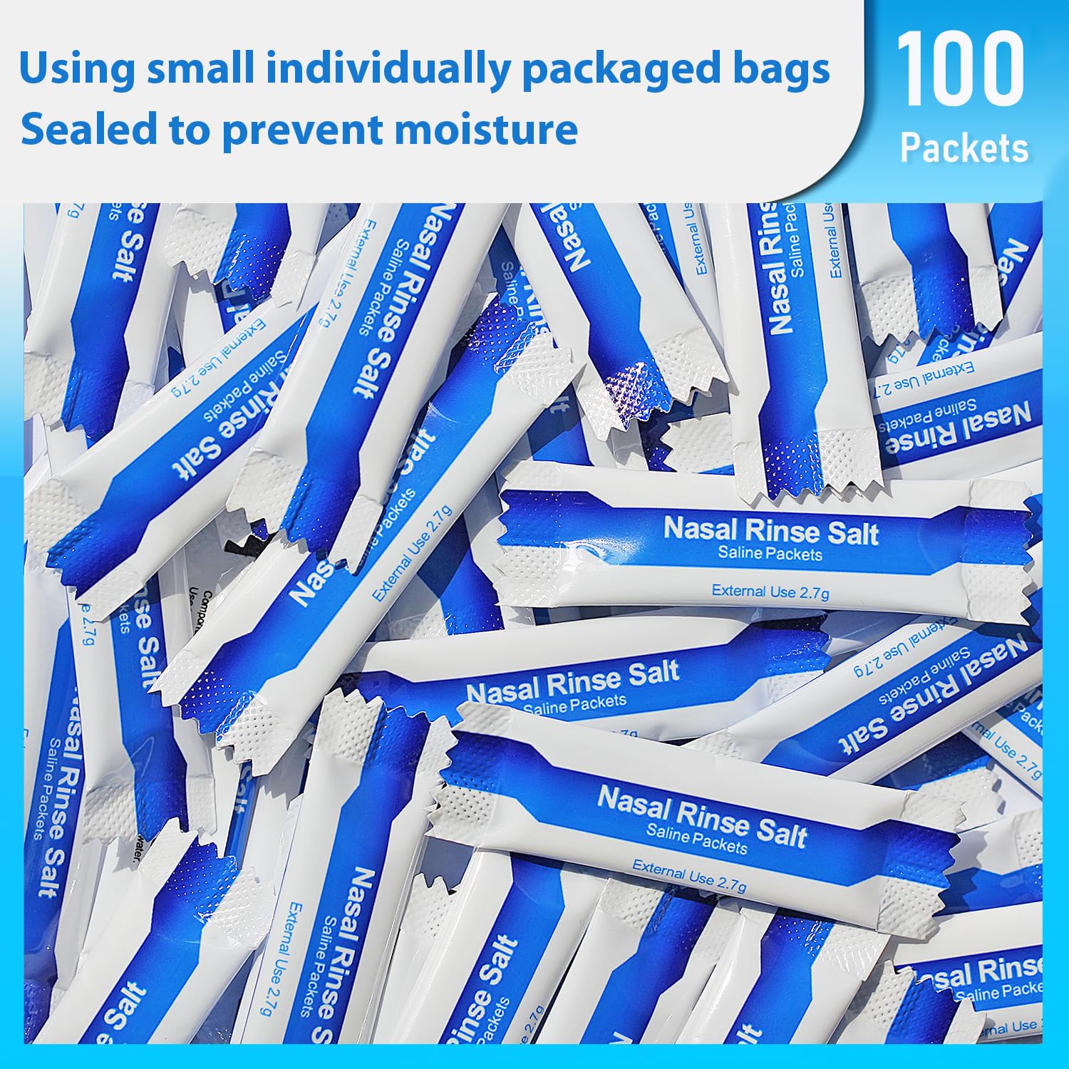 Sachets MAOEVER se dissolvent rapidement pour un lavage nasal fluide.