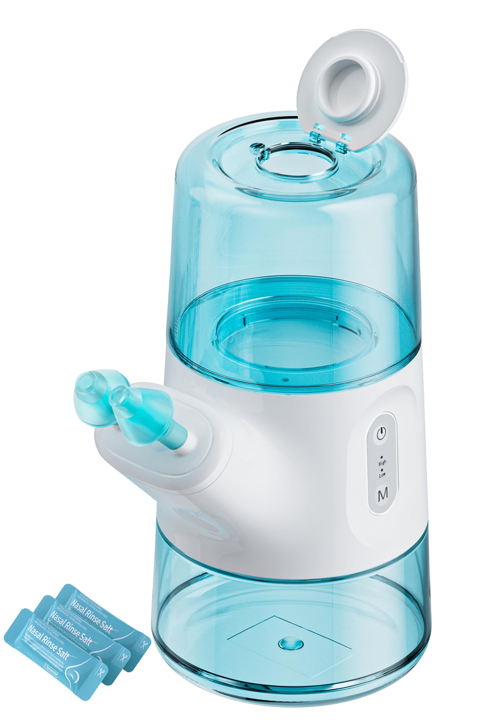 MAOEVER système d'irrigation nasale double réservoir pour hygiène améliorée.