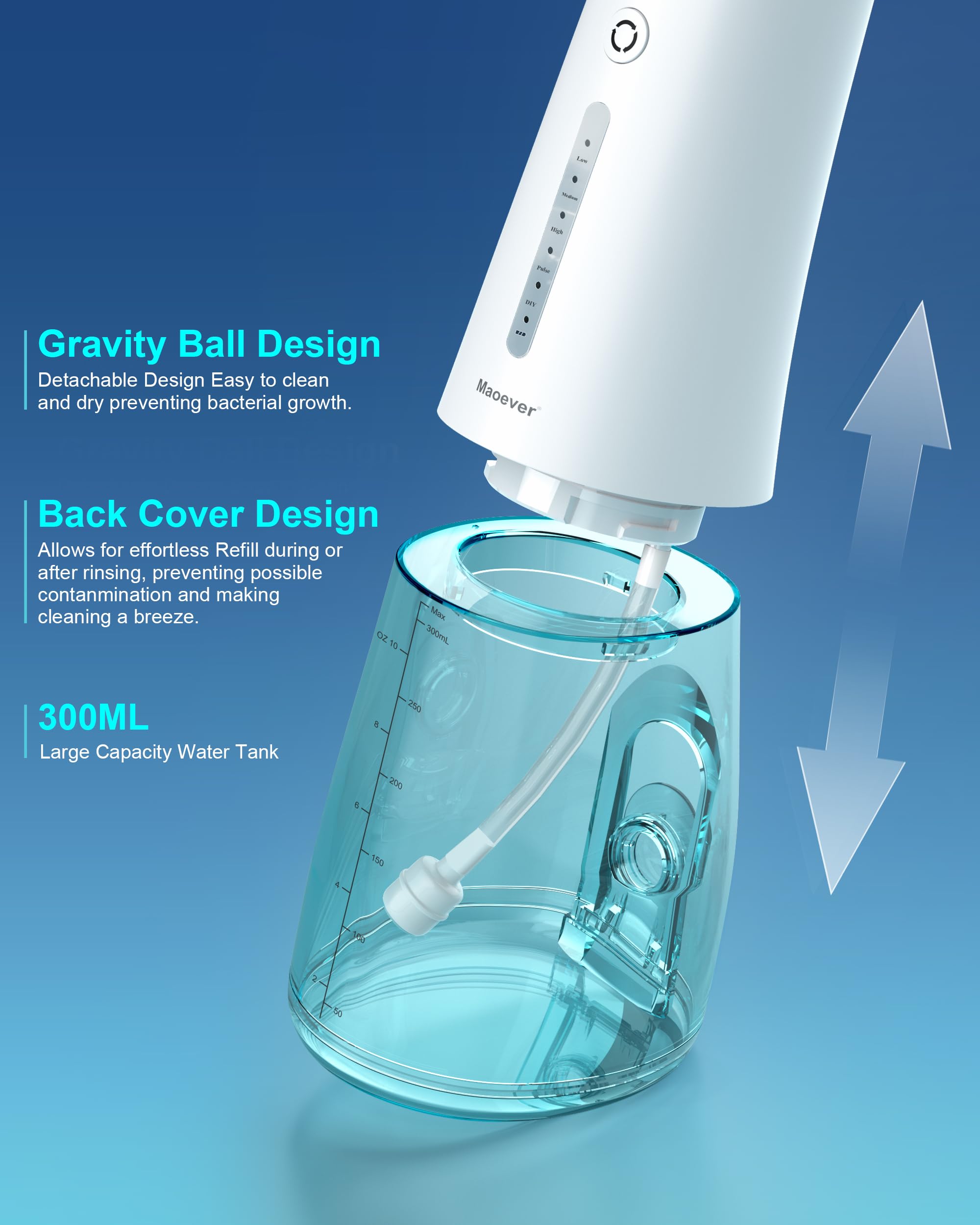 MAOEVER réservoir 300 ml, rinçage nasal prolongé sans recharger.