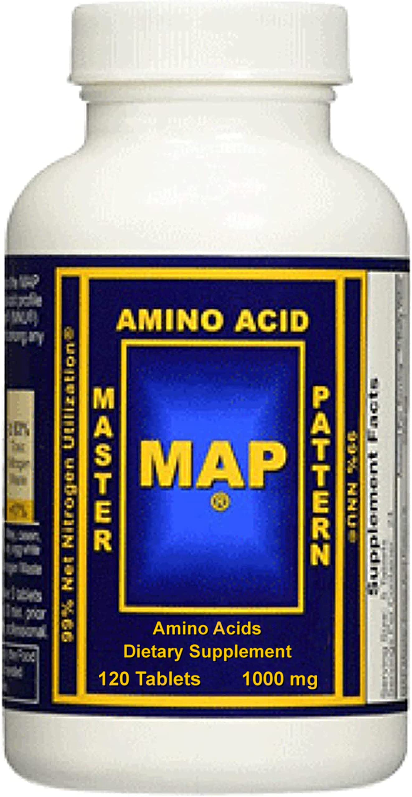 MAP Master Amino Acid Pattern - bouteille visible, soutien pratique pour l'apport rapide en acides aminés.
