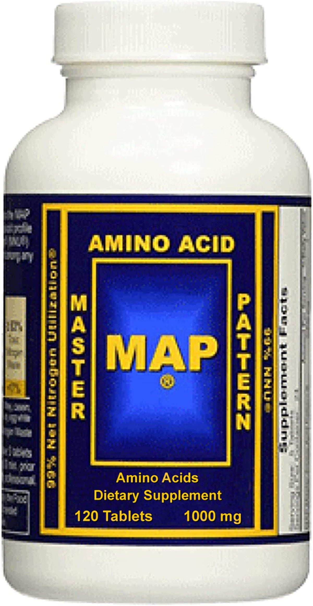 MAP Master Amino Acid Pattern - bouteille visible, soutien pratique pour l'apport rapide en acides aminés.