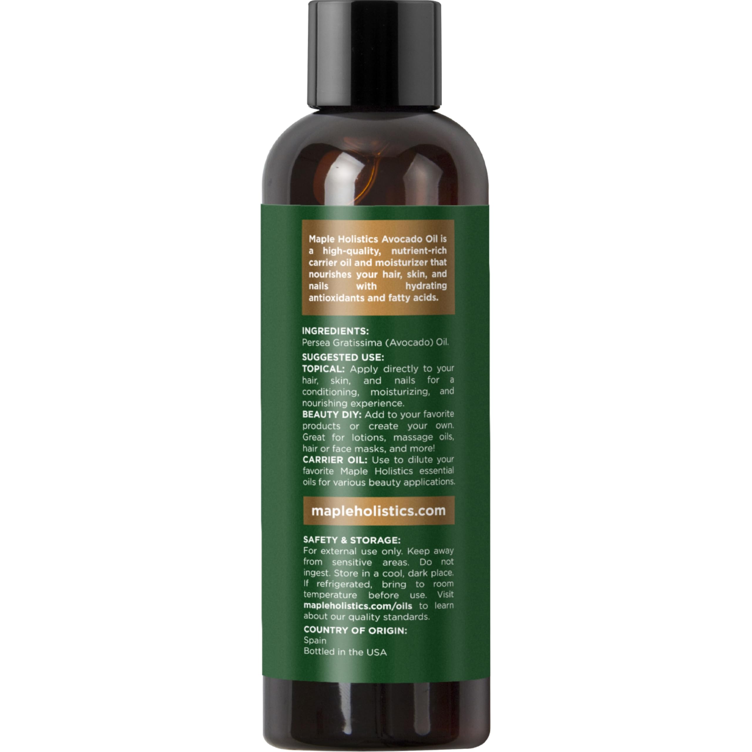 Maple Holistics Avocat Huile – soin des cuticules et ongles pour protéger les zones sèches.