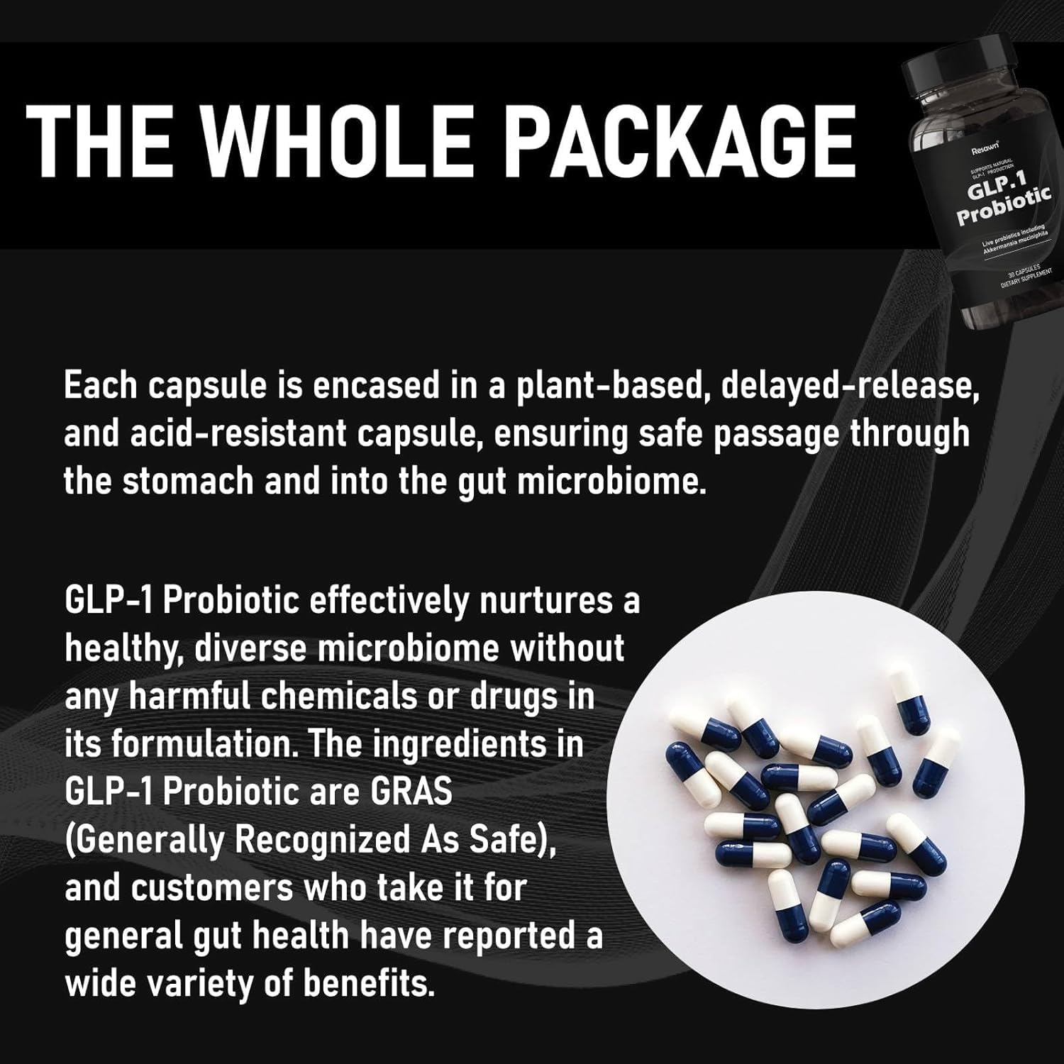 MAPUG GLP-1 Probiotic, ecosysteme intestinal, soutien d'une flore variée et équilibre potentiel.
