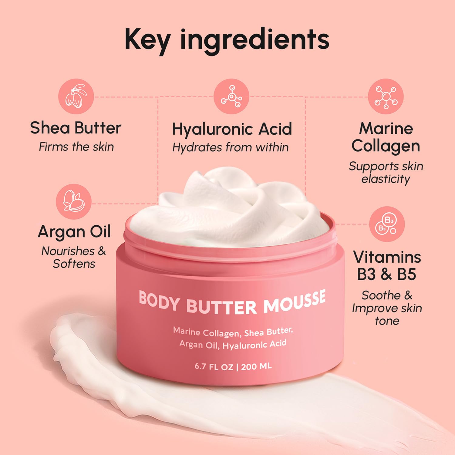 MAREE Beurre corporel – Texture mousse aeree prête à fondre sur la peau.