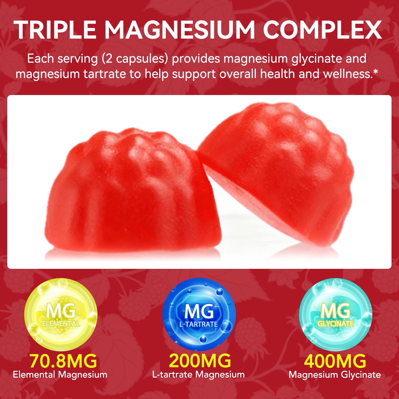 Gommes Mariayu Magnesium Glycinate, formulation non-GMO et pratique