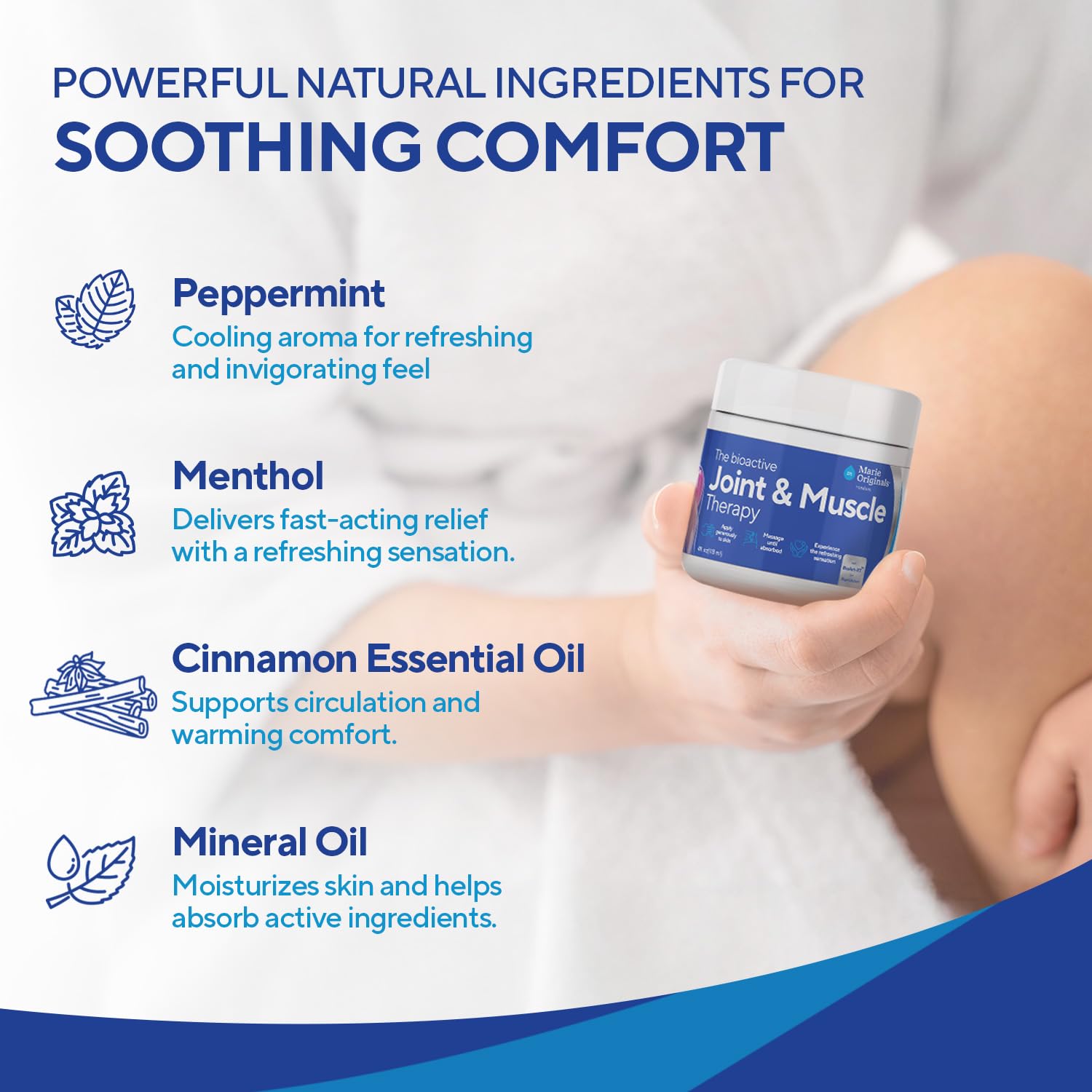 Marie Originals Absorption rapide: crème non grasse pénètre sans résidu.