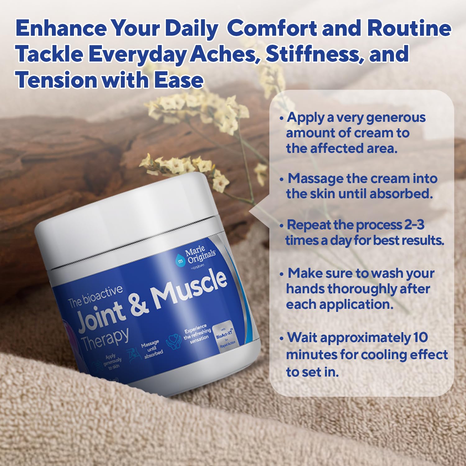 Marie Originals Application quotidienne rapide: rituel de confort durable.