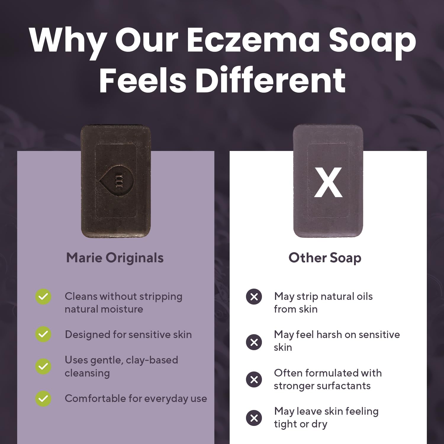 Marie Originals Savon Eczéma - Argile bentonite pour purification douce