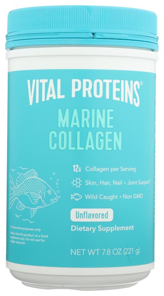 Marine Collagen Peptides en bouteille, parfait pour une routine quotidienne de bien-être.