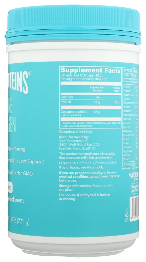 Poudre Marine Collagen Peptides se mélange facilement dans l'eau.
