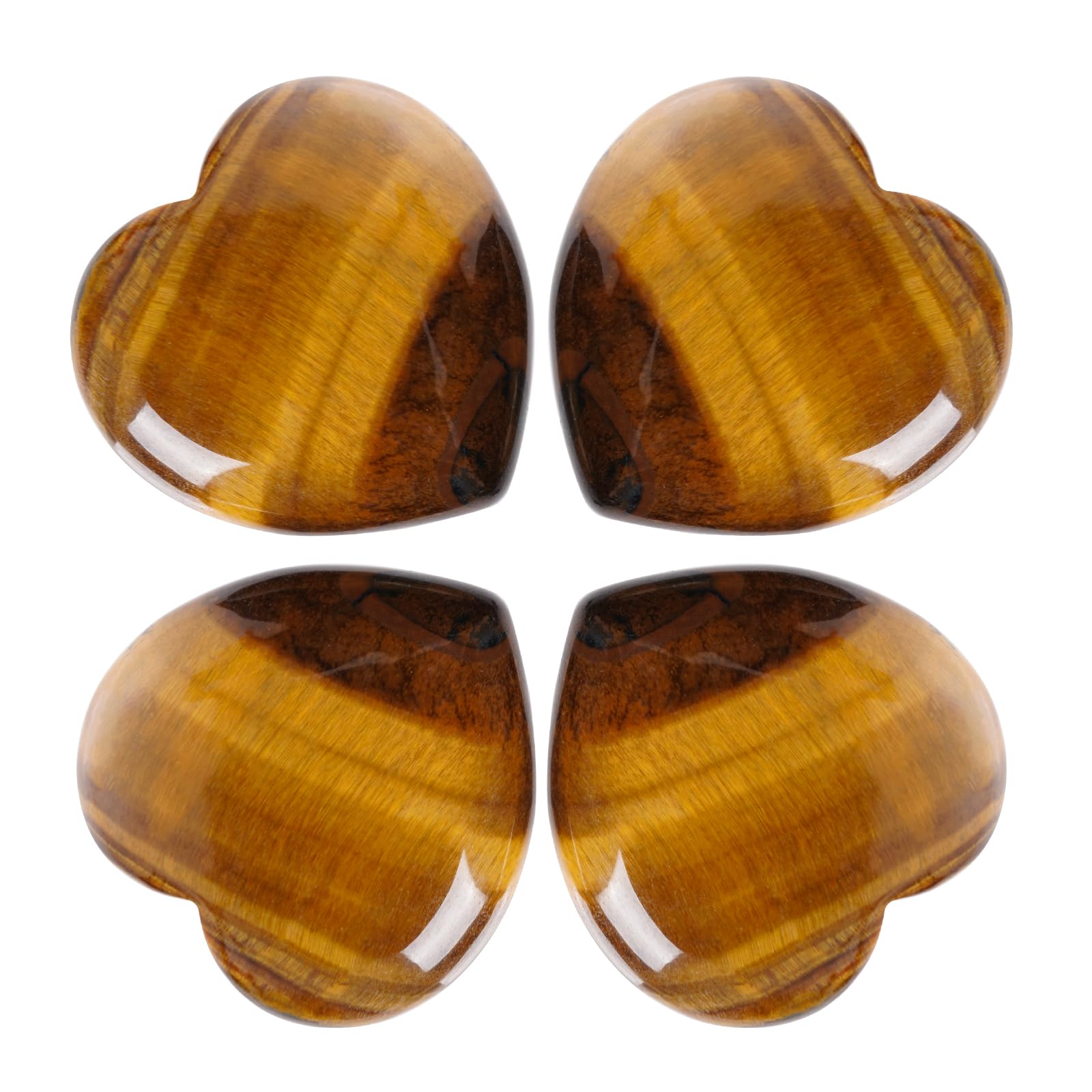 Marrywindix coeurs en quartz jaune, ensemble, pour relaxation et méditation