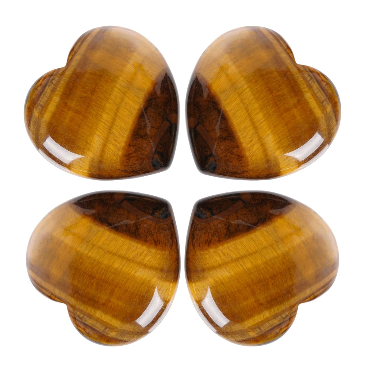 Marrywindix coeurs en quartz jaune, ensemble, pour relaxation et méditation