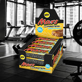 Mars Barre protéinée caramel salé barre ouverte montrant texture moelleuse et croquante.