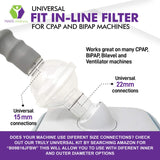 Installation rapide et facile du filtre CPAP MARS WELLNESS sans outil.