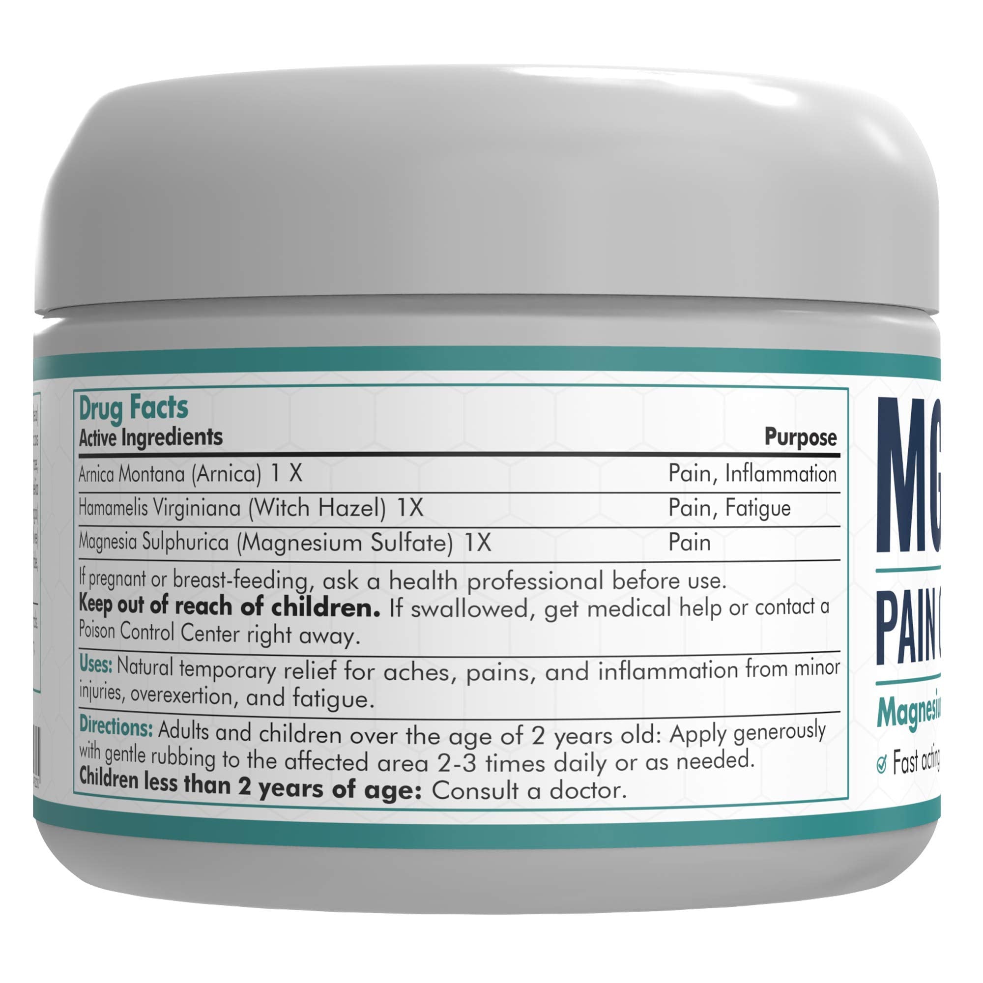 MG+ crème appliquée sur l'épaule pour apaiser tension et raideur.