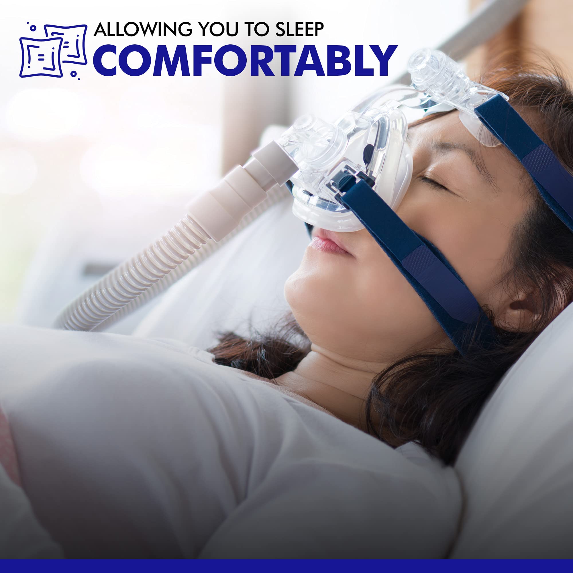 Mars Wellness Tuyau CPAP flexible qui suit vos mouvements autour de l'oreiller.