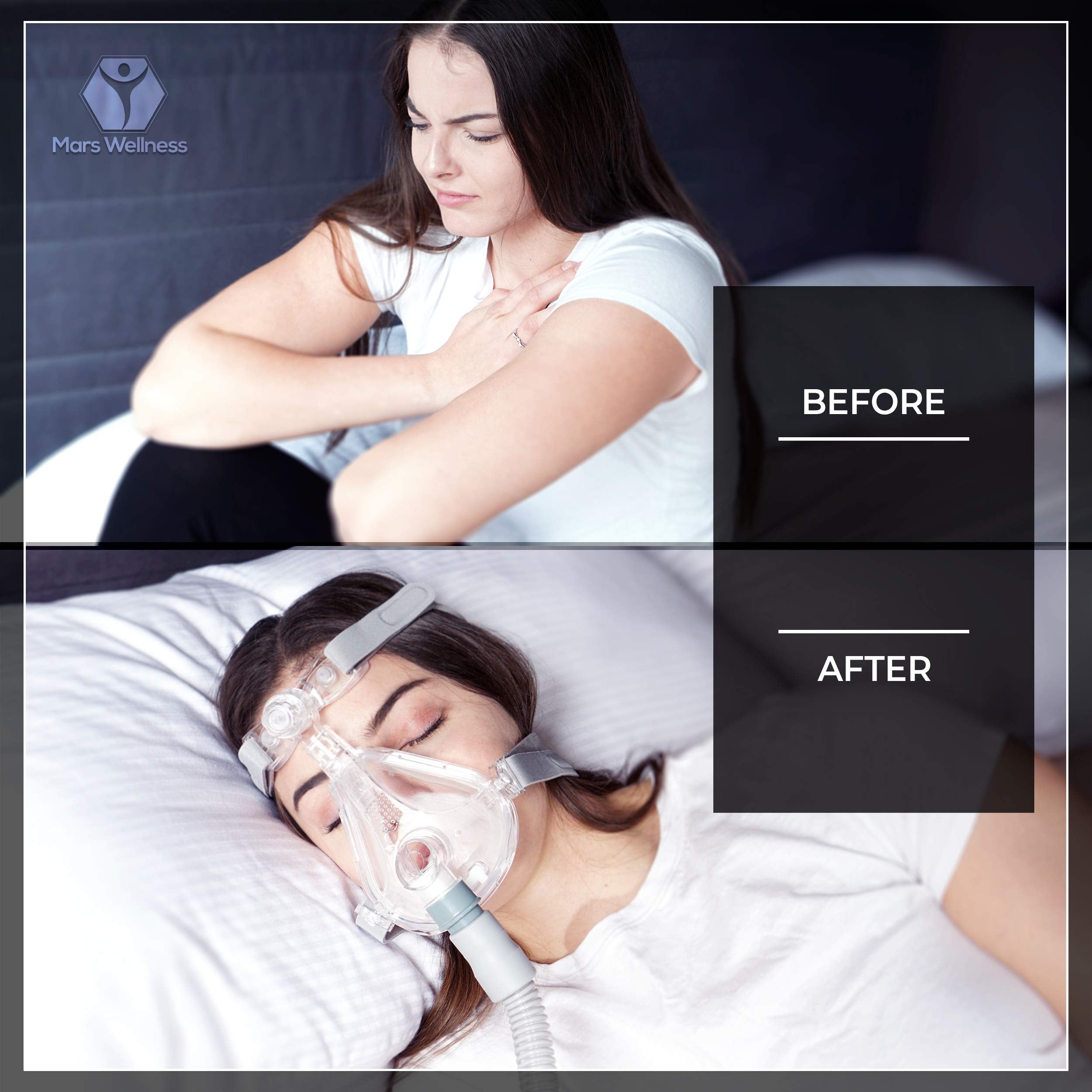Intérieur lisse du tuyau CPAP Mars Wellness pour passage fluide.
