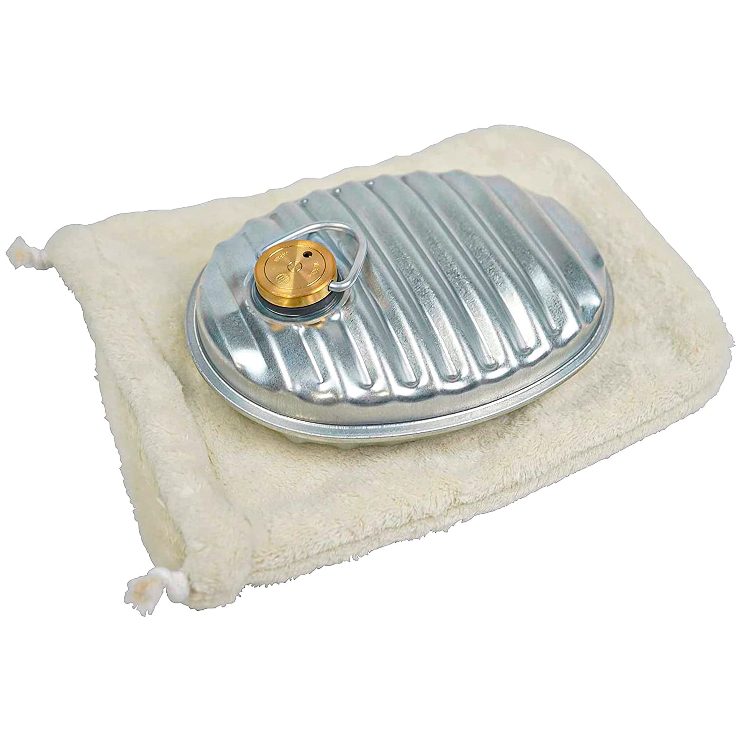 Maruka MY-600A bouillotte eau chaude argent, ensemble pratique pour le lit et le confort nocturne.