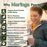 Marunga Poudre de Moringa, doseur inclus, dosage précis pour vos recettes.