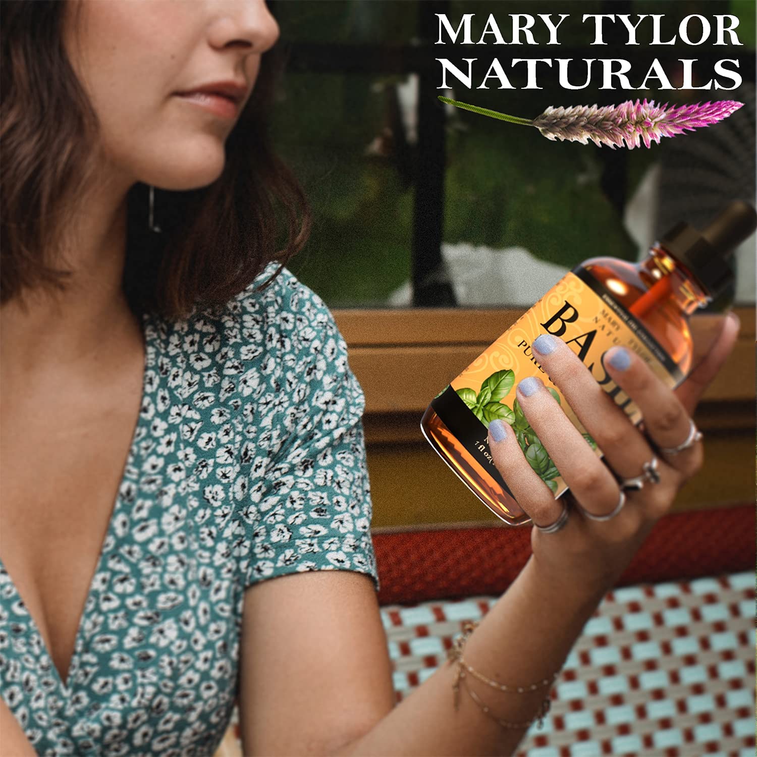 Diffuseur prêt à l'emploi — huile basilic Mary Tylor Naturals pour diffusion aromatique.