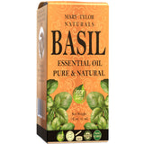 Pure et naturelle — huile basilic Mary Tylor Naturals sans additifs pour recettes artisanales.