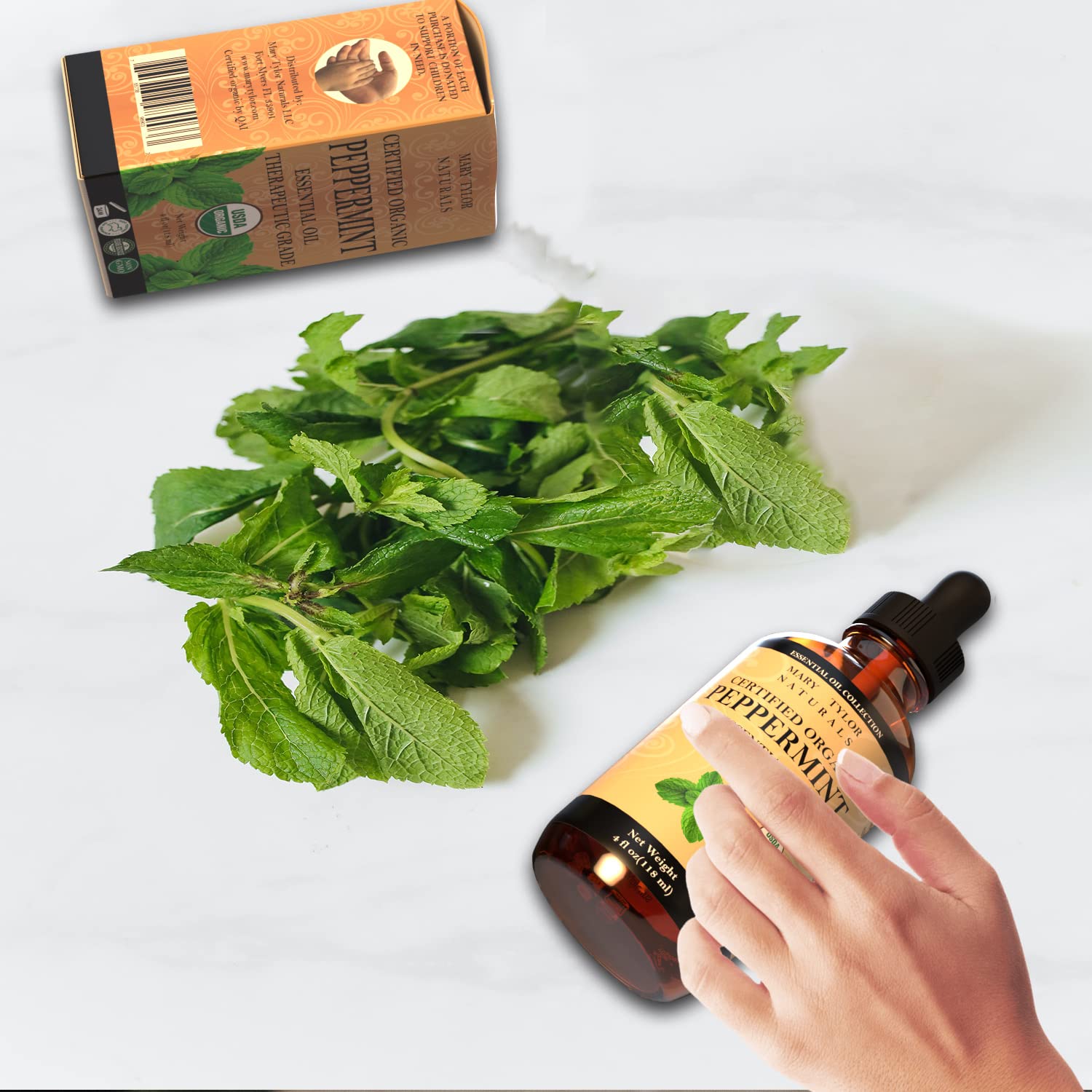 Mary Tylor Naturals huile menthe pure, convient à dilution pour usage externe.